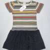 Cool Cotton jersey top & multi colour foil printed skirt Actual Price