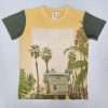 RIB Round Neck Cotton T-Shirt Lt.Yellow Actual Price
