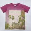 RIB Round Neck Cotton T-Shirt Pink Actual Price